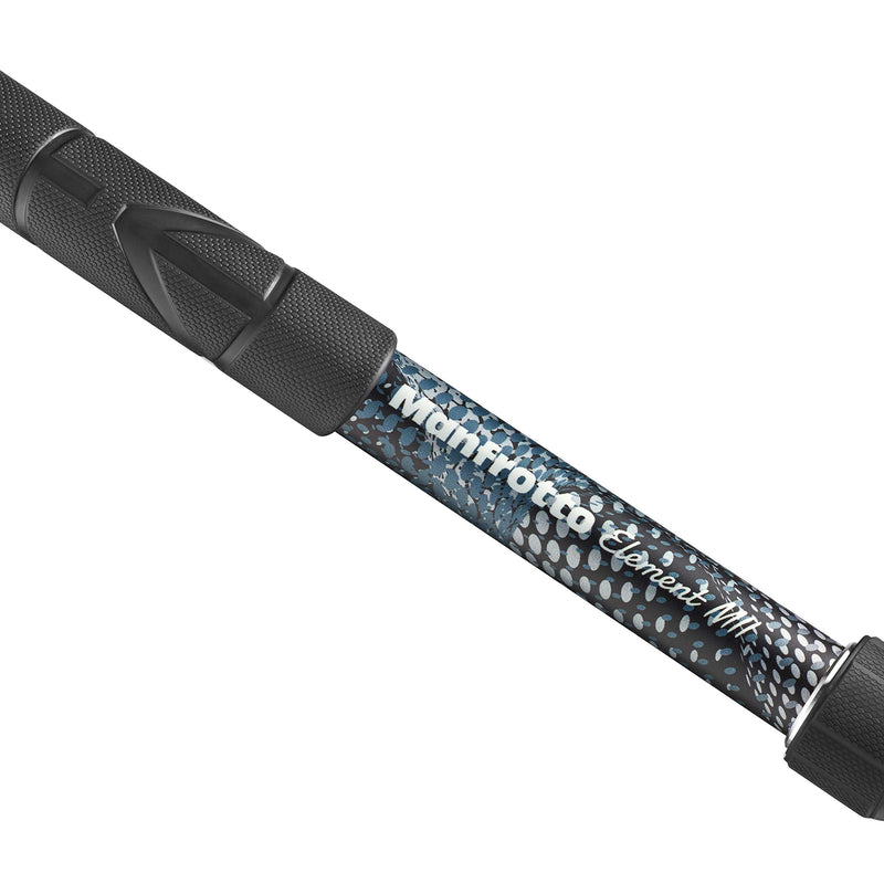 Manfrotto Element MII MMELMIIA5BK, Lightweight 5-Section Aluminium Travel Camera Monopod, with Wrist Strap, Rubber Grip, Twist Locks, Load up 15kg, for Compact Cameras, Mirrorless, DSLR