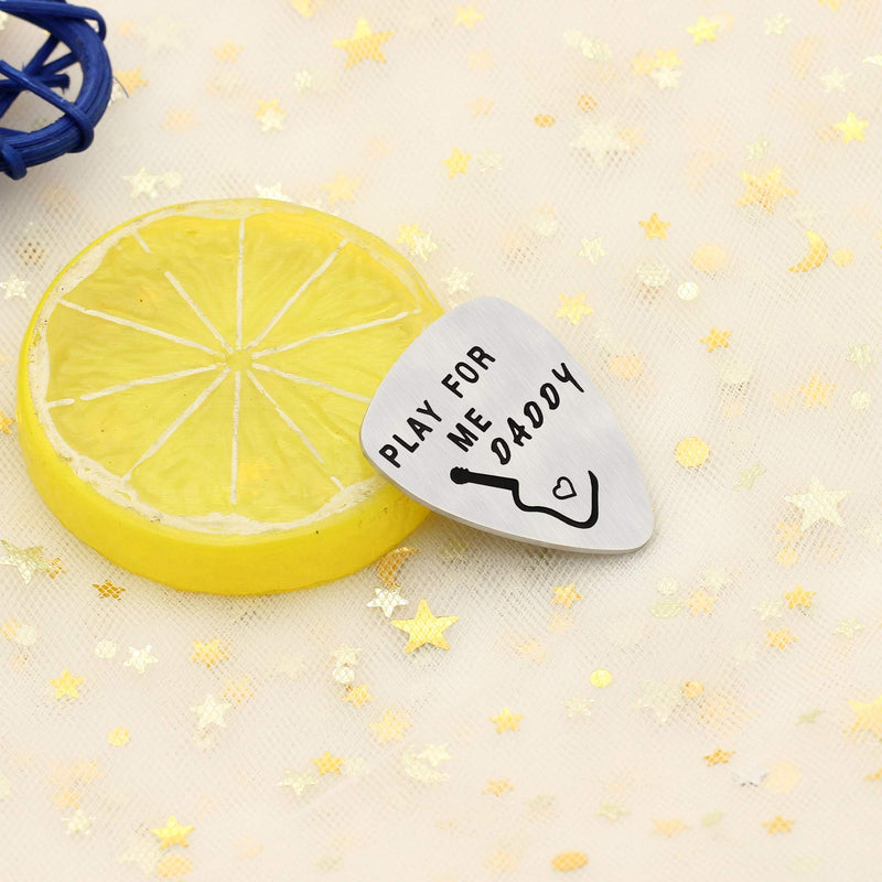 Fathers Guitar Pick Inspirational Gifts For Dad Papa Pendants Fathers Day Play For Me Daddy