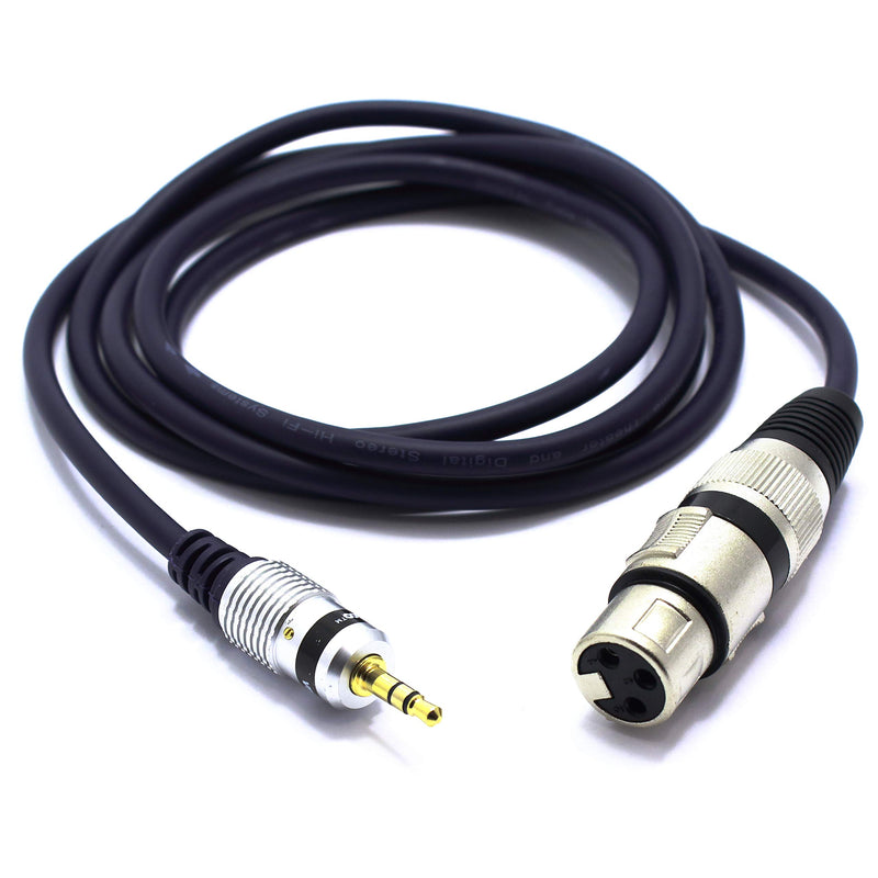 XLR Female to Mini Jack 3.5 Stereo Cable 3m Vitalco 3 Pin Microphone to AUX TRS 1/8 Inch Lead
