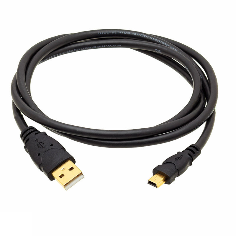 Mediabridge USB 2.0 - Mini-USB to USB Cable (8 Feet) - High-Speed A Male to Mini B with Gold-Plated Connectors 8 Feet