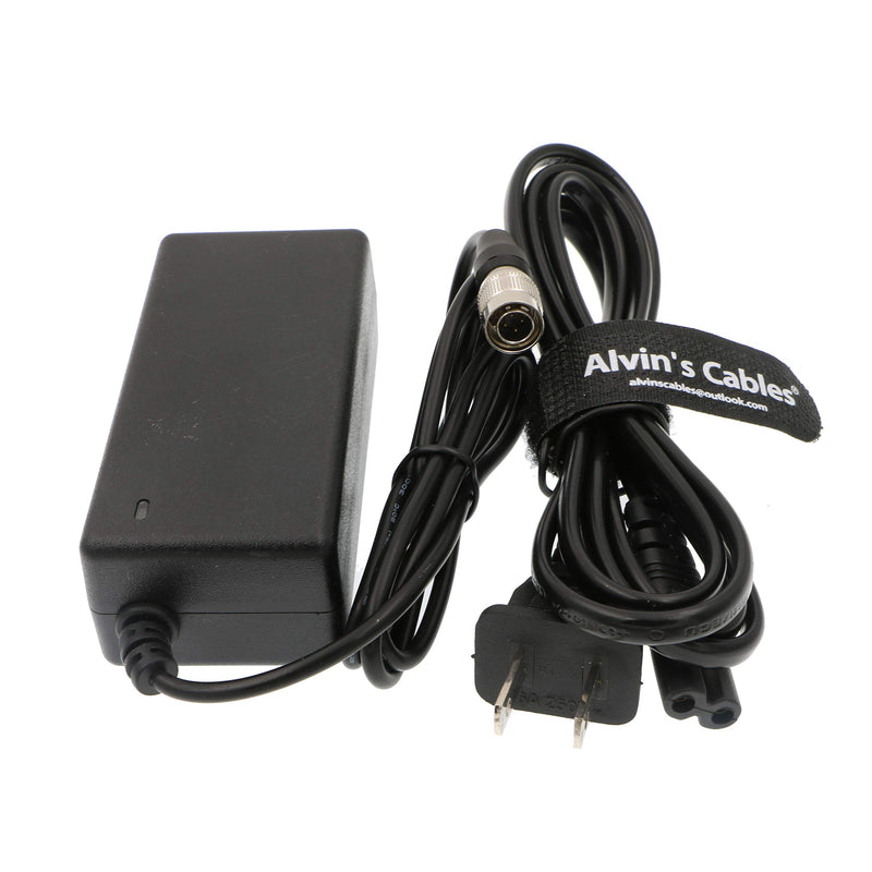 Alvin's Cables AC to 4 Pin Hirose Male 12V 2A Power Adapter for Sound Devices ZAXCOM Sony