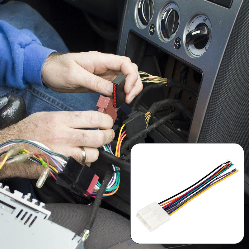 X AUTOHAUX 70-7552 Car Stereo CD Player Wiring Harness Wire Radio Adapter Plug for Nissan NV2500 2012-2016
