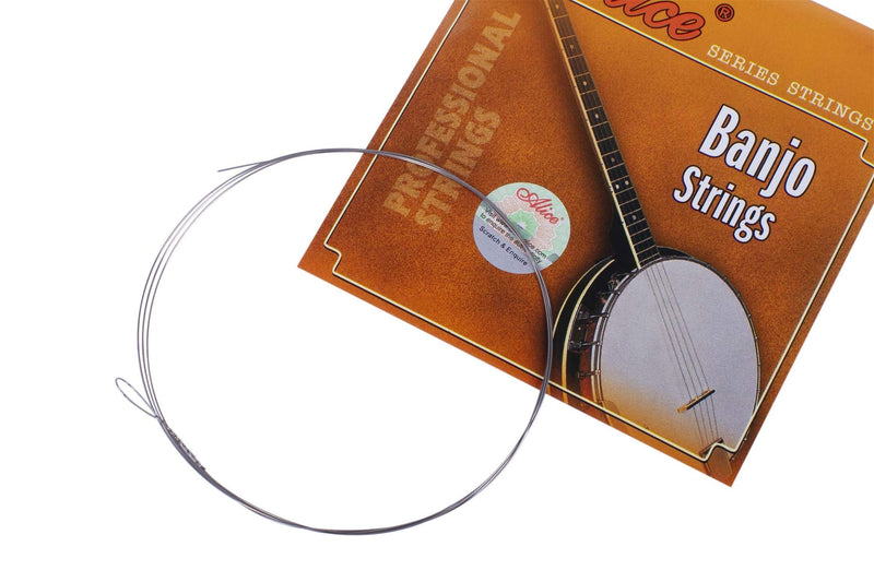 Alice Banjo Strings 4 String Set 009-030 Wound Strings with Silver-Plated Copper Alloy, 3 Sets
