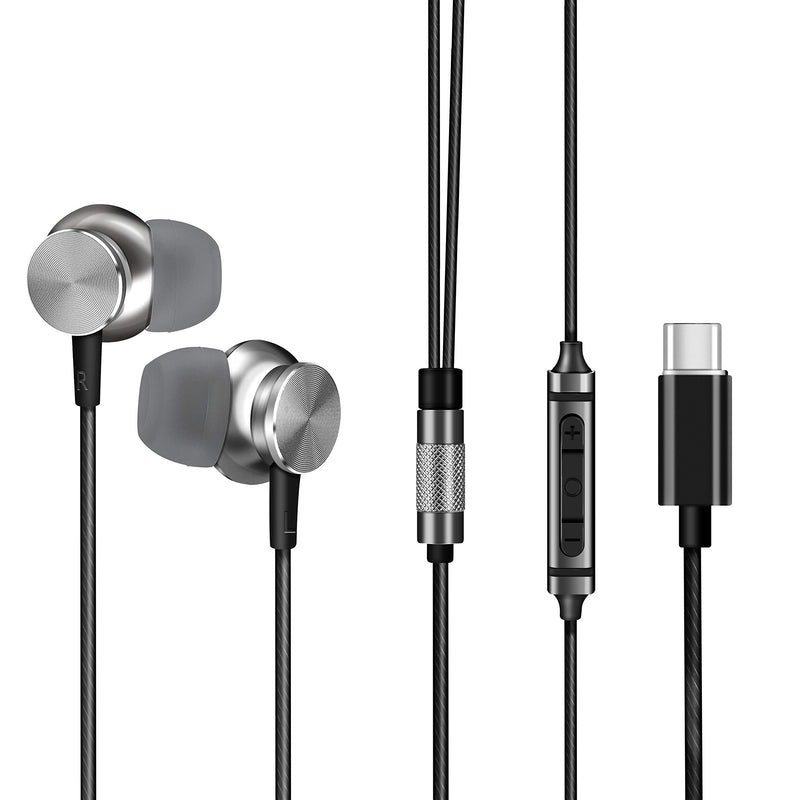 Betron BS10C Earbuds with Microphone Type C Earphones Noise Isolating in Ear Headphones Bass Driven Sound Compatible with Only Samsung Cell Phones with USB C Connection