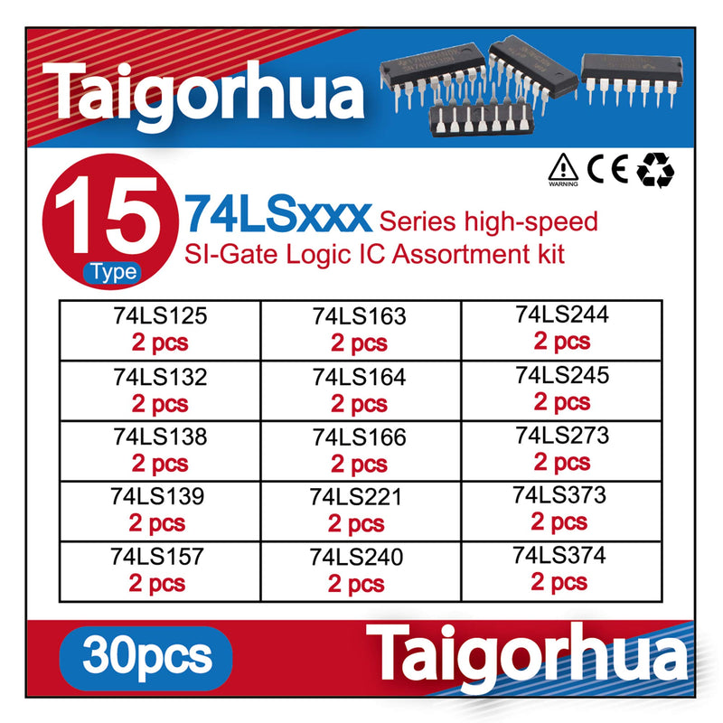 15 Types 74LSxxx Series Logic IC Assortment Kit, High-Speed Si-Gate,TTL, Low-Power Schottky Logic IC style B