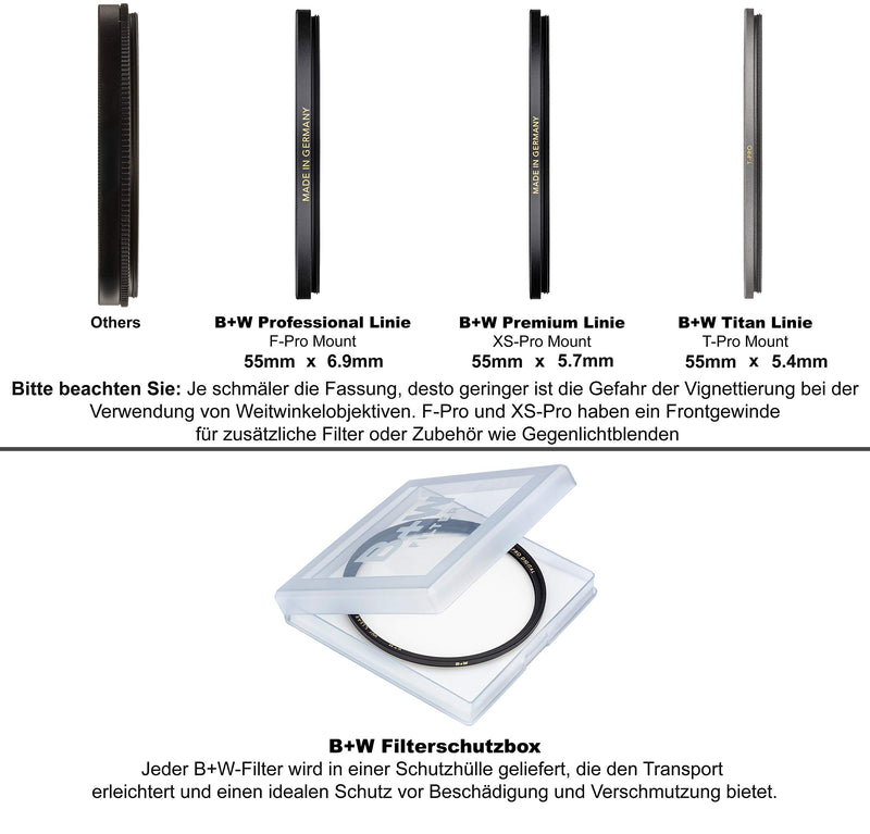 [AUSTRALIA] - B+W 55mm XS-Pro Clear with Multi-Resistant Nano Coating (007M) 55 mm Single 