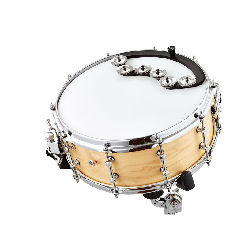 Meinl Percussion BBTA2-BK Backbeat Tambourine for 13-14 Inch Drums, Stainless Steel Jingles 13-14 in. Drum