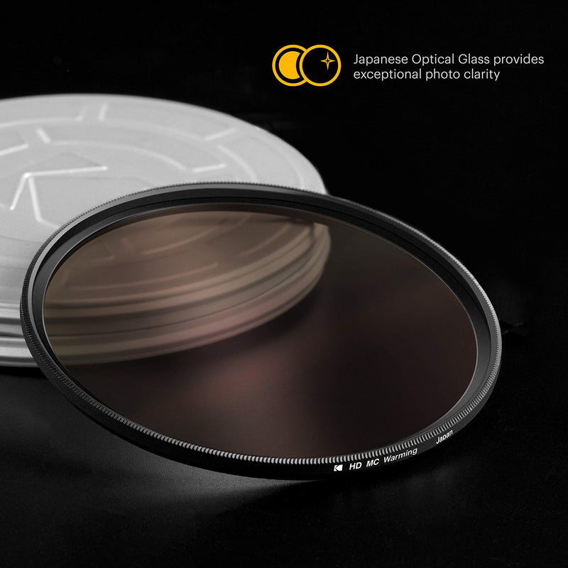 KODAK 55mm Filter Set UV, CPL, ND4 & Warming Filters - Absorb Atmospheric Haze Reduce Glare Prevent Overexposure Correct Color Add Warmth, & Creative Effects | Slim, Multi-Coated Glass & Mini Guide