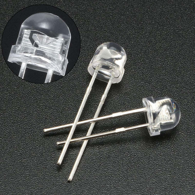 uxcell 1000pcs 5 Colors x 200 pcs 5mm Red Green Blue Yellow White LED Diode Light Clear Straw Hat 20mA Lighting Bulb Lamp Electronic Component Emitting Diode