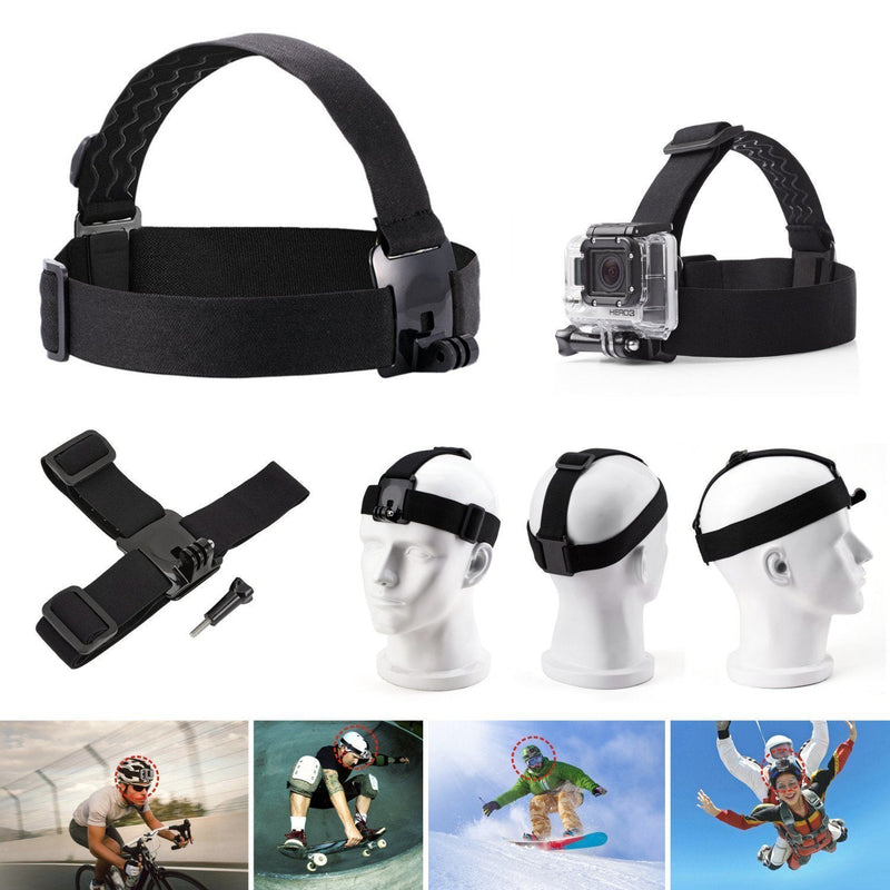 VVHOOY Action Camera Head Strap Mount Headband Compatible with Gopro Hero 9/8/7/6/5/4/AKASO EK7000/Brave 4/5/6 Plus/V50X Elite/Dragon Touch/Remali/APEXCAM/COOAU 4K Action Camera