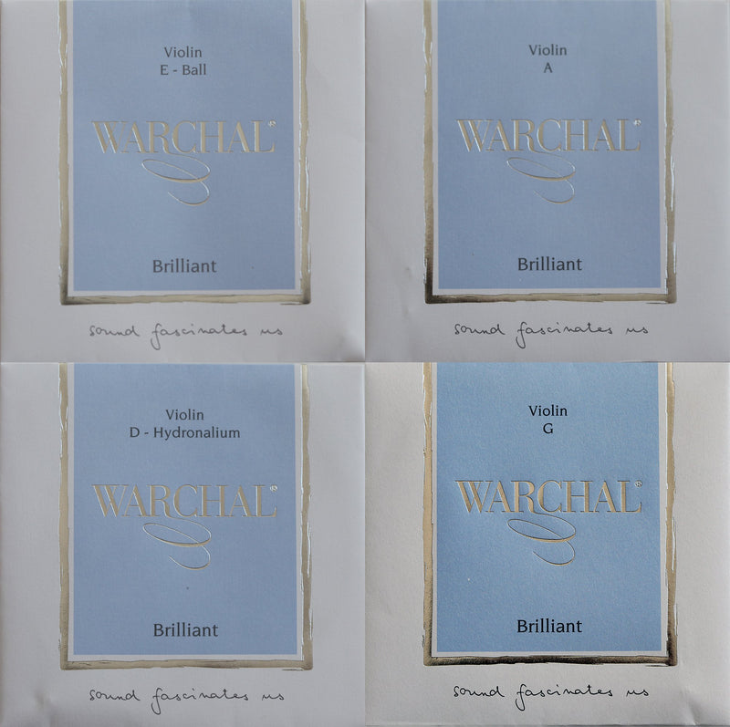 Warchal Brilliant 4/4 Violin String Set / Hydronalium D / Ball end E