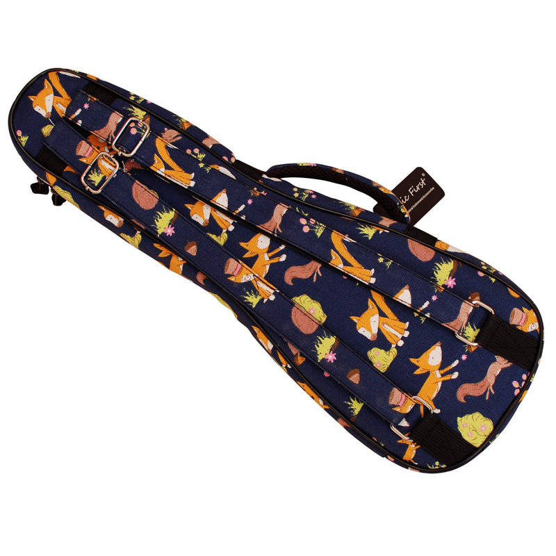 MUSIC FIRST Cute Cartoon Cotton Canvas"Little Fox" ukulele case ukulele bag ukulele cover, New Arrial, Original Design, Best Christmas Gift! (Fit for 21 inch Soprano Ukulele) Fit for 21 inch Soprano Ukulele