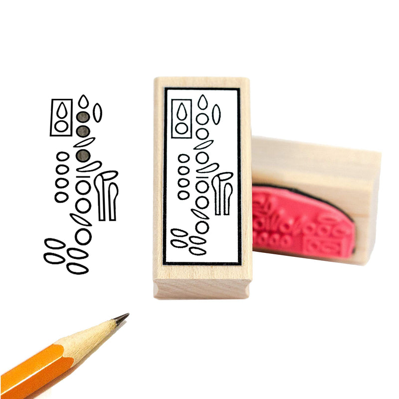 Clarinet Fingering Rubber Stamp and Stamp Pad