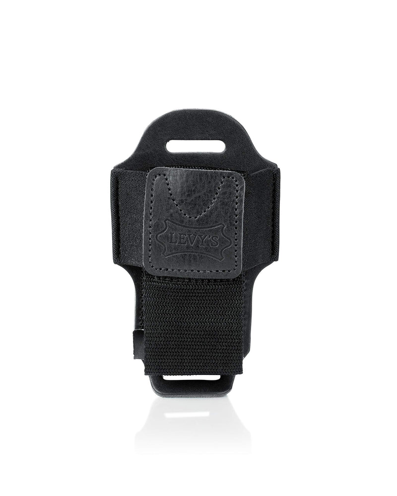 Levy's Leathers Wireless Transmitter Bodypack Holder; Black Leather (MM14-BLK)