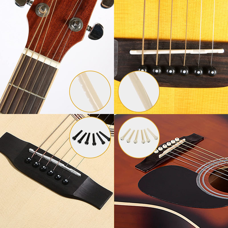 Hricane 61PCS Guitar Accessories Kit With Guitar Strings, Tuner, Capo, String Winder&Cutter, Picks, Pick Holder, Bridge Pins, Guitar Bones, Finger Protector, Finger Picks