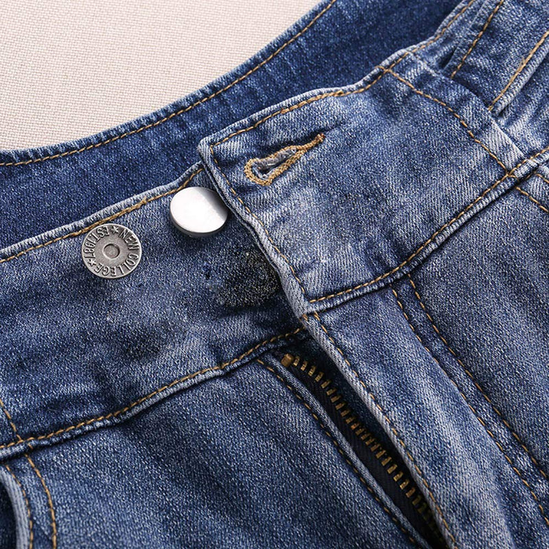 Jean Button Pins, [Upgraded, Reinforced, Thicker Materials] Button Pins for Jeans Pants Button Pins Button Jean Button for Pants Fashion Jeans Swing Crafts DIY, Easy to Use and No Tools Require. 4PCS StyleT8