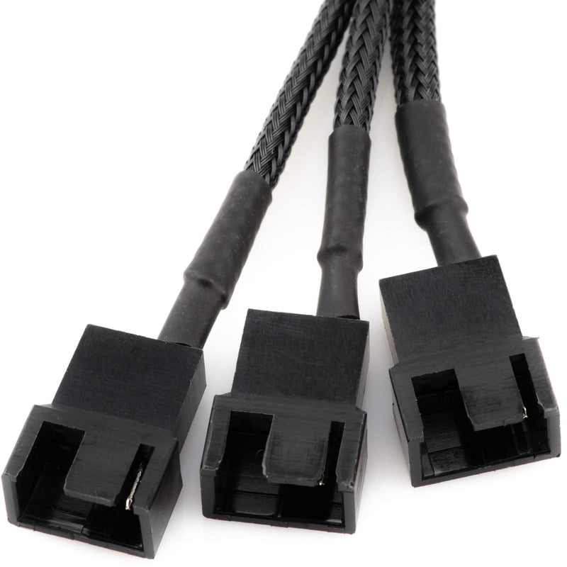 CRJ SATA to 3 x 4-Pin PWM Sleeved Fan Power Adapter Cable