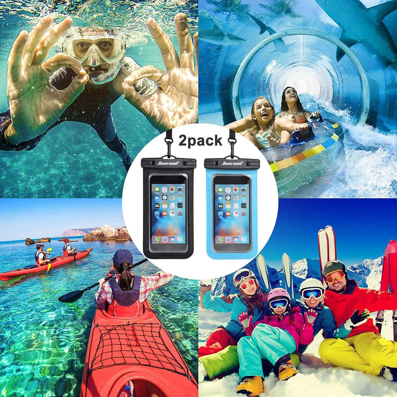 Universal Waterproof Case,Waterproof Phone Pouch Compatible for iPhone 13 12 11 Pro Max XS Max XR X 8 7 Samsung Galaxy s10/s9 Google Pixel 2 HTC Up to 7.0", IPX8 Cellphone Dry Bag -4 Pack