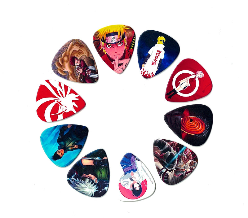 Naruto Guitar Picks (10 medium picks in a packet)[Perfect gift for Naruto fans] Collectibles