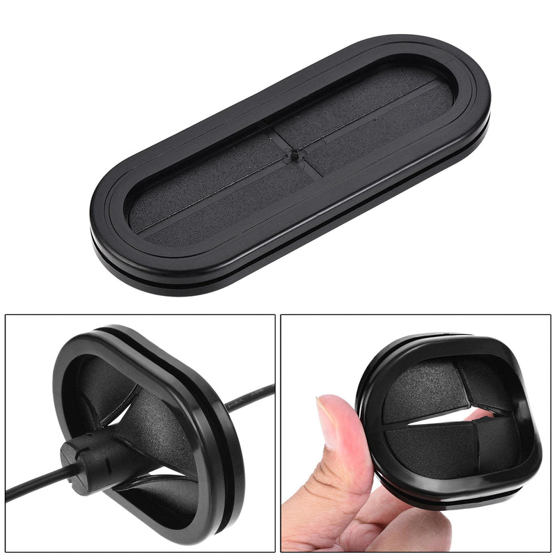 uxcell Rubber Grommet Oval Double-Sided Mount Size 110 x 40 mm for Wire Protection 4pcs 19
