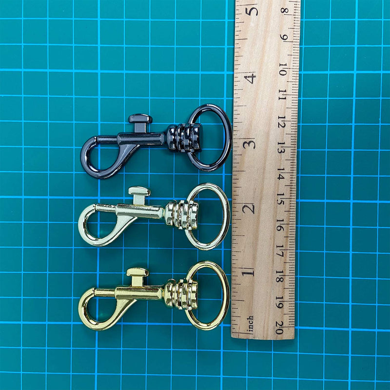 [AUSTRALIA] - willikiva 10 Pcs 3/4 inch Swivel Snap Hooks Duty Square Eye Clasp Buckle Trigger Clip Multipurpose Pet Buckle Handmade Gold-2 