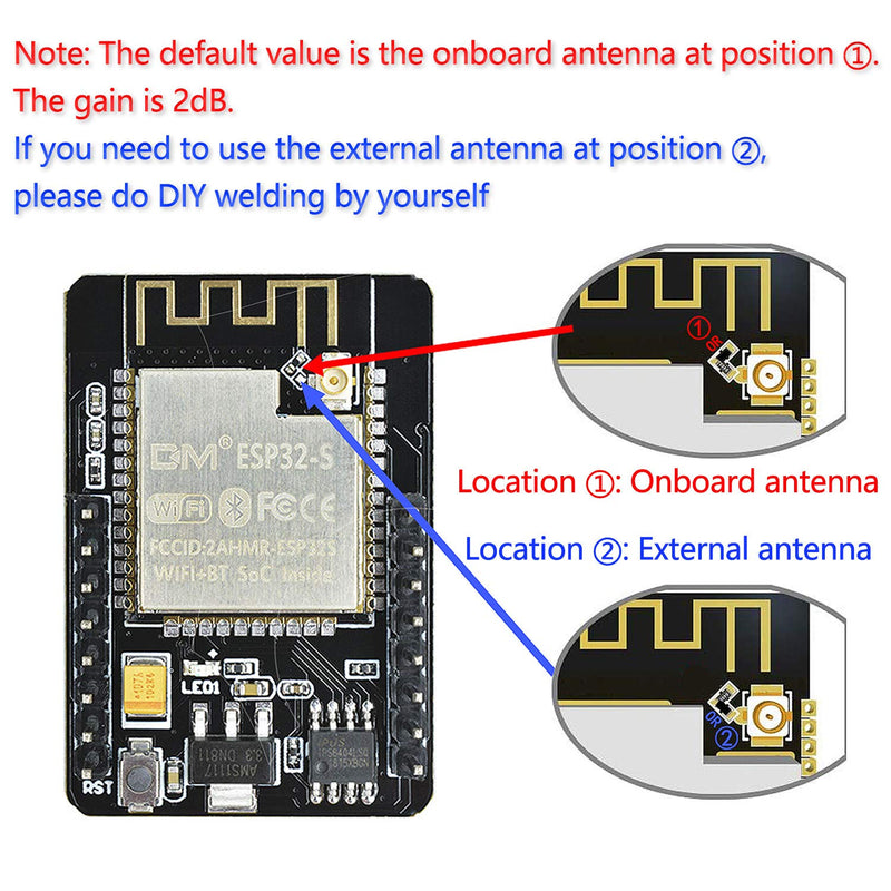 Aideepen ESP32-CAM WiFi Bluetooth Board ESP32-CAM-MB Micro USB to Serial Port CH340G with OV2640 2MP Camera Module Dual Mode for Arduino 1PCS ESP32 CAM
