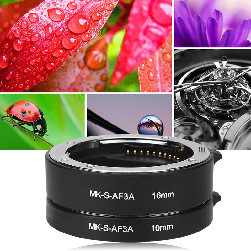 Madezz Automatic Auto 10mm 16mm Macro Extension Tube Set for Sony E Mount Camera