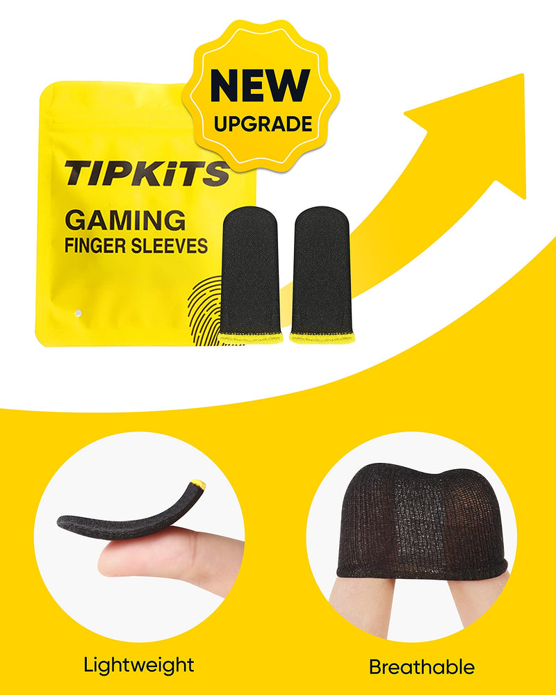 Tipkits Finger Sleeves for Gaming, Thumb Sleeves Mobile Gaming for Pubg Fortnine [6 PCS]