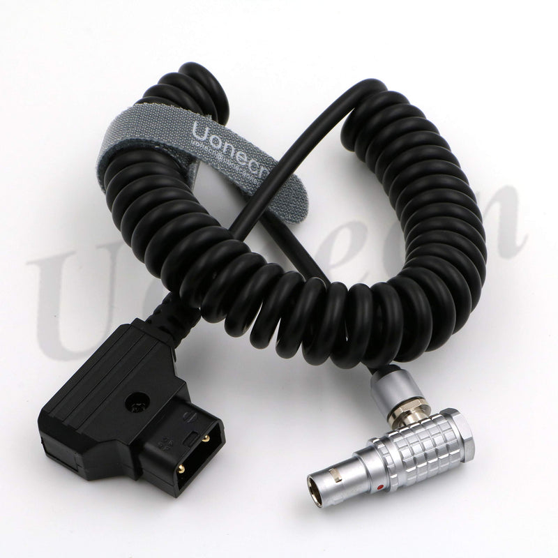 Uonecn Teradek Bond Power Cable for ARRI RED Camera Anton Bauer Right Angle 2 Pin Male to D-Tap Spring Cable 12'' Spring cable right angle 2 pin male to Dtap