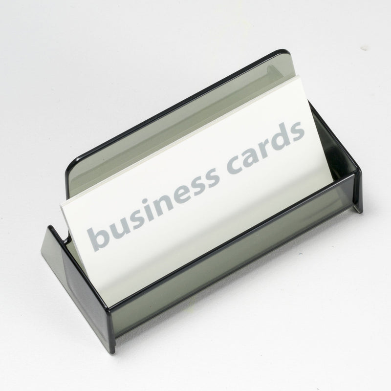 Officemate OIC Business Card Holder, Holds Up to 50 Cards, Smoke (97833)