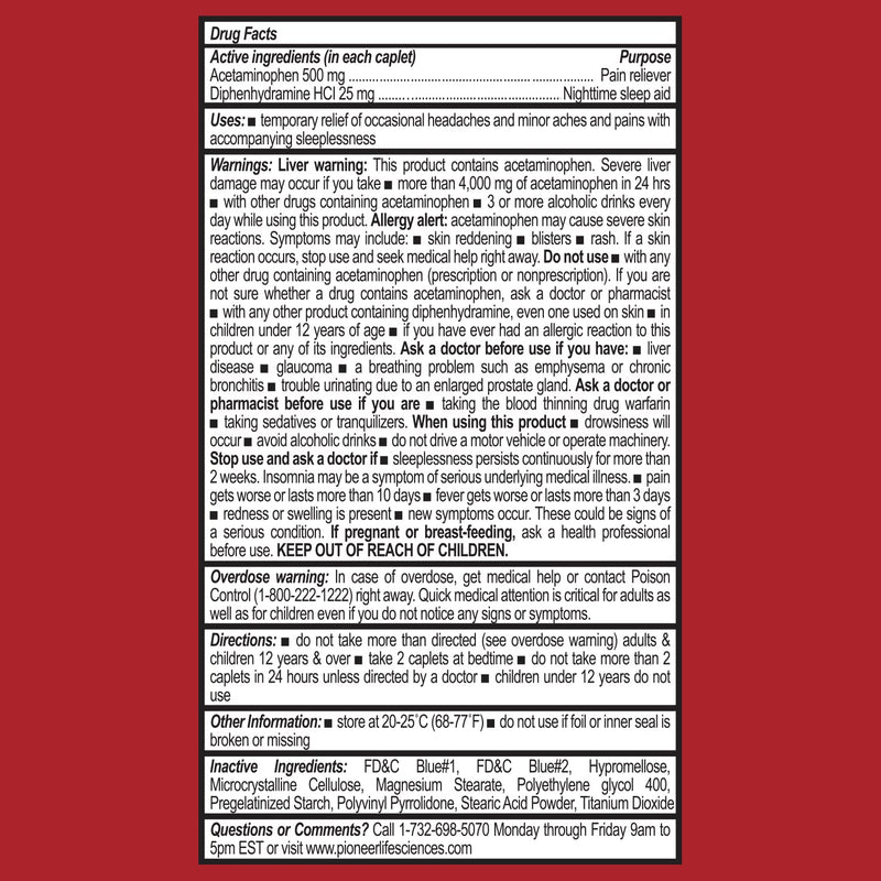 GenCare - Extra Strength Acetaminophen PM 500 mg (375 Tablets) | Value Saving Pain Relief & Sleep Aid for Adults | Works Fast & Non Habit Forming Headache Medicine | Helps with Aches & Joint Pain