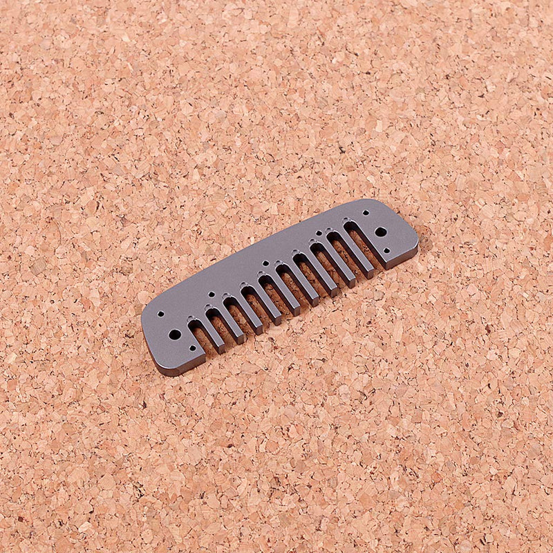 Alnicov Aluminum Alloy 10 Holes Comb Harmonica Part for Hohner Marine Band Crossover and Deluxe Gray
