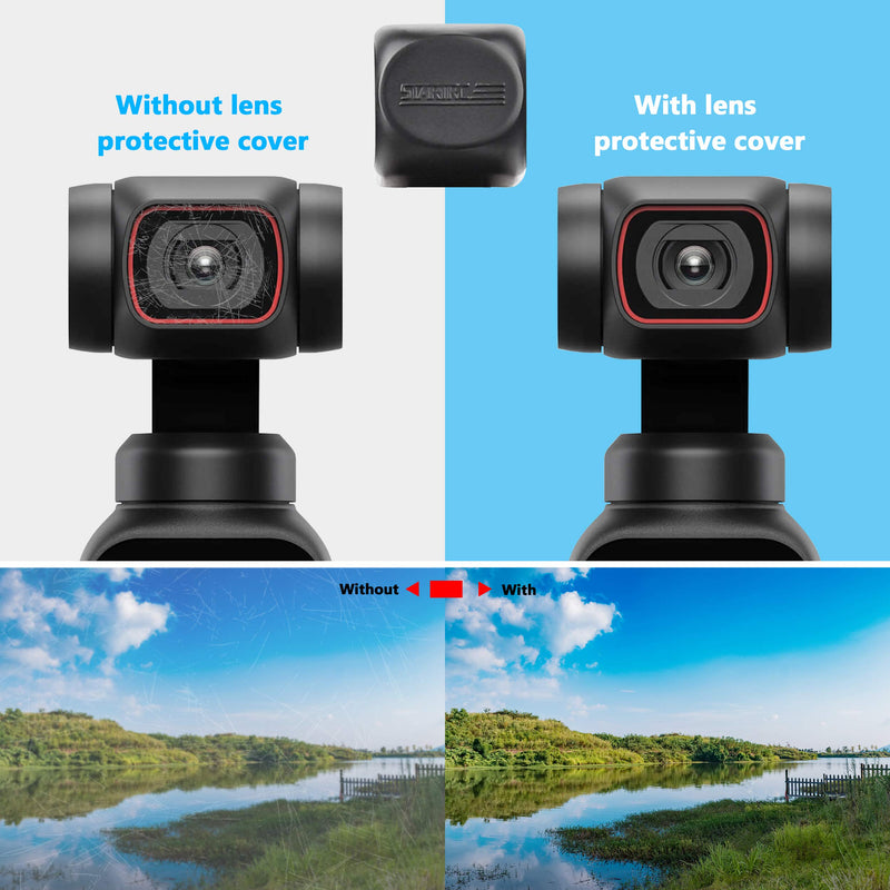 TOMAT OSMO Pocket 2 Lens Protective Cover + Lens Sun Hood for DJI OSMO Pocket 2 Camera Accessories