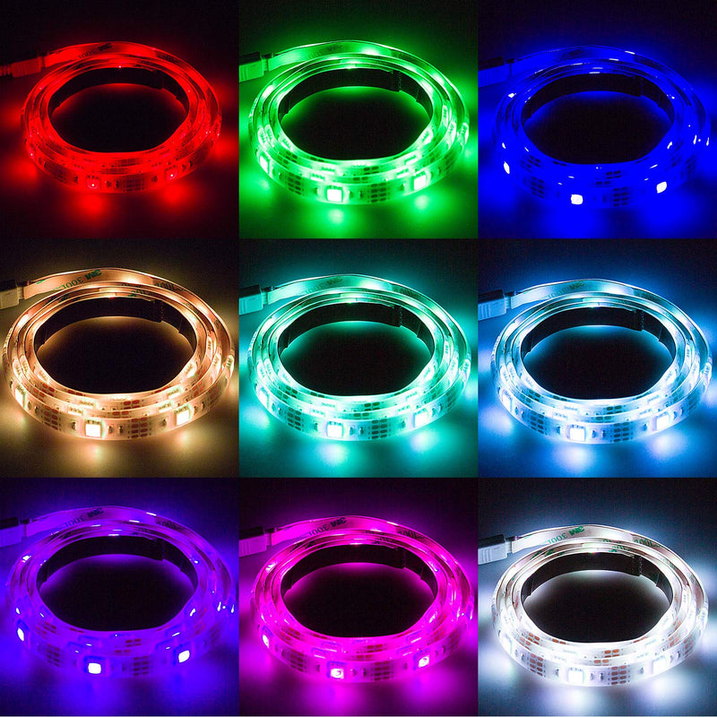 [AUSTRALIA] - SUMAITEC Waterproof LED RGB Strip Lights with Battery Box, Multi-Color with Remote Control, Battery Powered, Length to Select: 50cm/ 1m/ 2m, for Home and Outdoor 