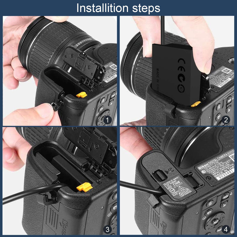 F1TP DR-E15 DC Coupler ACK-E15 USB Power Adapter Set Replacement for Canon EOS SX70 HS, EOS Rebel SL1, 100D, Kiss X7 DSLR Cameras.