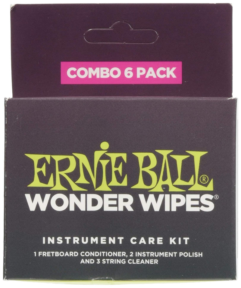 Ernie Ball P04279 Wonder Wipes Multi-pack, 6 Pack Combo Pack