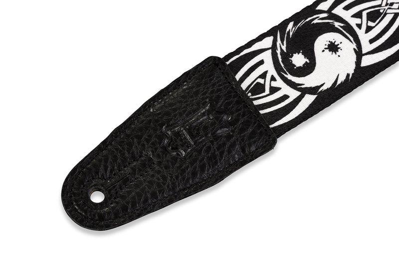 Levy's Leathers 2" Polyester Guitar Strap with Printed Design, Garment Leather Ends and Tri-glide Adjustment (MP-15)