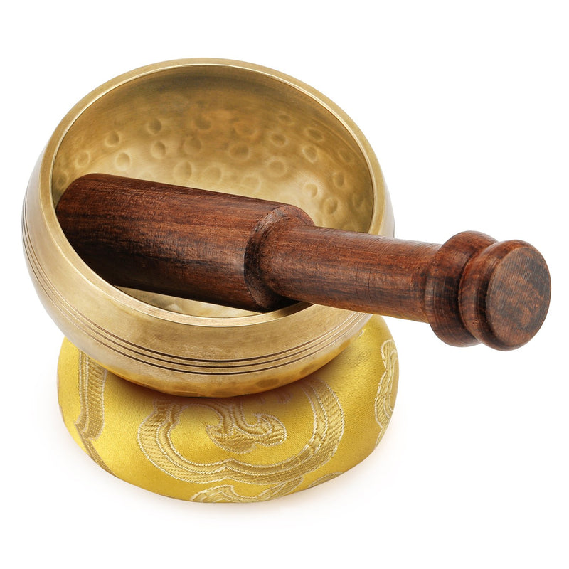 Moukey Tibetan Singing Bowl 3.2 Inch Meditation Gong Zen Yoga Bowl Set With Wooden Striker And Cushion Pillow 3.2''