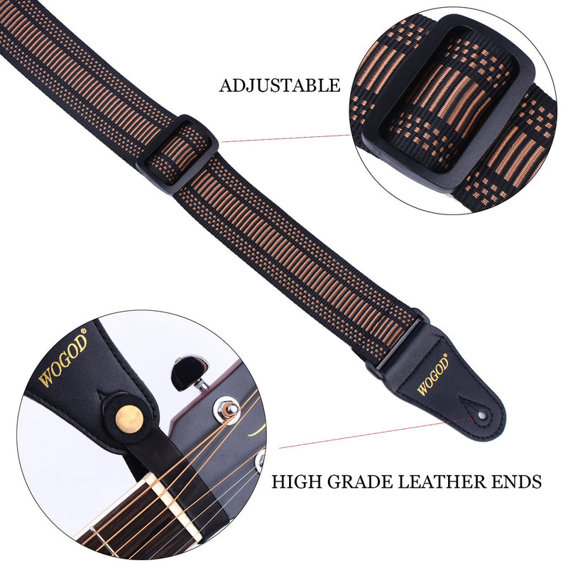 Guitar Strap Bass Electric Guitar Straps Nylon Guitar Shoulder Strap (Guitar Strap-Coffee) Guitar Strap-Coffee