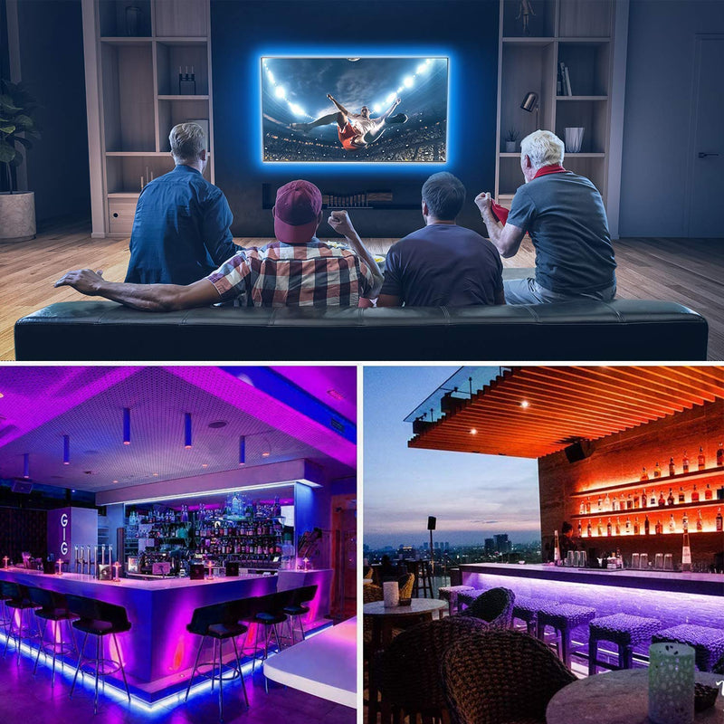 [AUSTRALIA] - LED Strip Lights Color Changing,PAUTIX UL Listed 16.4ft RGB Dimmable 150LEDs Flexible LED Tape Lights with 44-Key Remote and 12V Power Supply for Bedroom, Kitchen, TV, Ceiling, Easy Installation Rgb-multi 