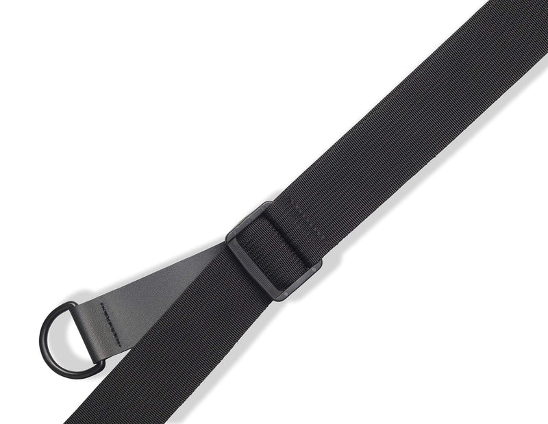 Levy's Leathers Right Height Guitar Strap with RipChord Quick Adjustment Technology; 2.5" Wide Suede - Black (MRHSP-BLK)