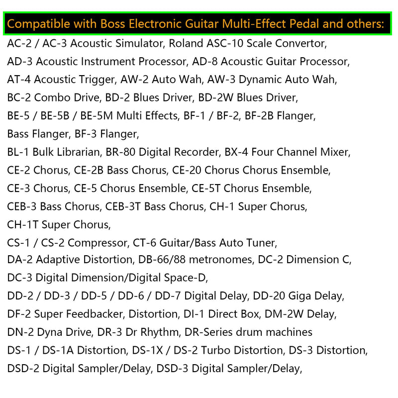 9V 1.5A (1500mA) Power Supply Adapter for BOSS Zoom Guitar Multi Effects Pedal for Casio Piano Keyboard with Cable 5 Way Daisy Chain Cord Anti-Hum