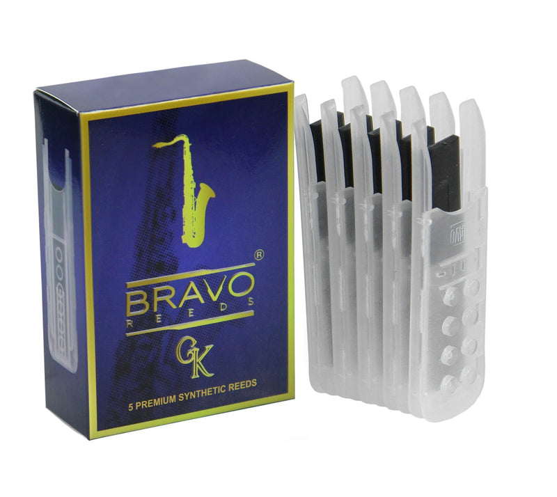 Bravo Synthetic Reeds for Tenor Saxophone-Strength 2.5 (Box of 5), Model BR-TS25