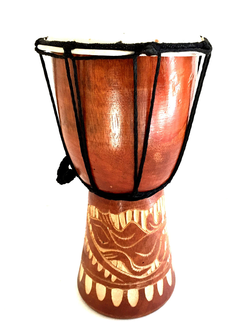Djembe Drum Bongo Congo African Drum -MED SIZE- 12" High x 5" Drum Head, JIVE BRAND- Professional Sound 12-in. High Carved