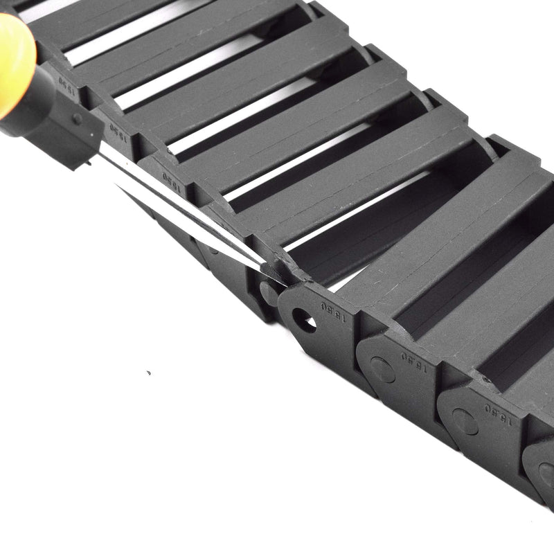 [AUSTRALIA] - Plastic Drag Chain Cable Carrier Closed Type with End Connectors R28 15 x 50mm L1000mm for Electrical CNC Router Machines 