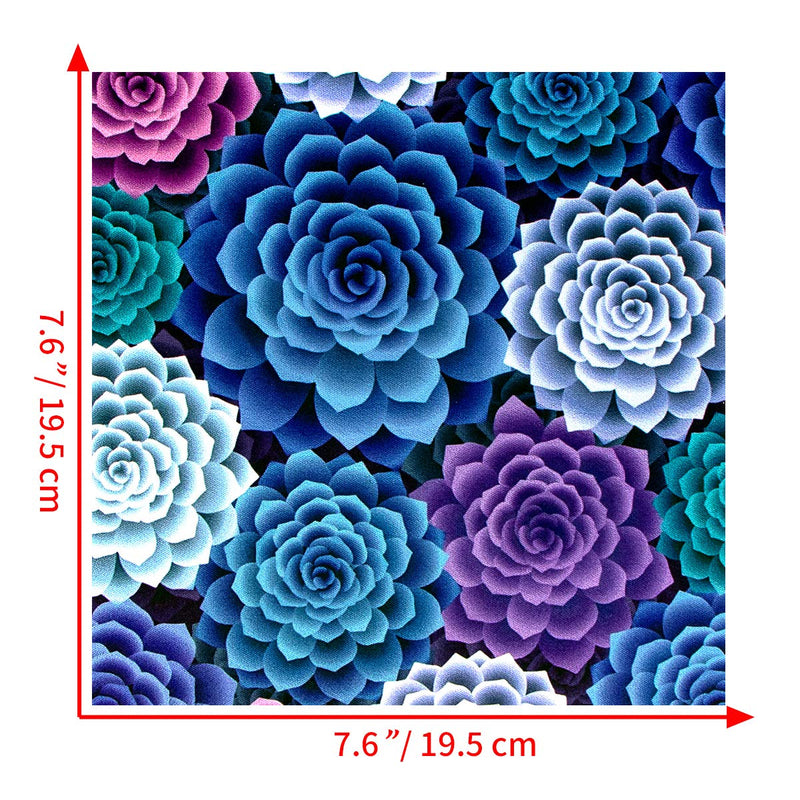 Large Size (19.5x19.5cm) Soft Elastic Cleaning Cloths for Eyeglasses, Camera Kens, Cell Phones, CD, DVD, Computers, Tablets, Laptops, Telescope, LCD Screens and Other Delicate Surfaces Cleaner 12 pieces(Patterns Randomly Sent)