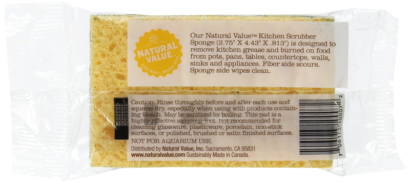 Natural Value Kitchen Scrubber Sponge (Pack of 24)