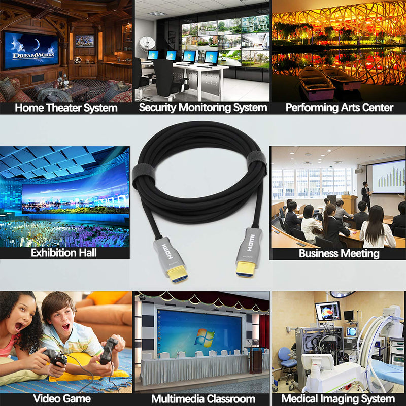 [AUSTRALIA] - MavisLink 4K Fiber Optic HDMI Cable 35ft 4K 60Hz HDMI 2.0 Cable 18Gbps HDMI Cord Support ARC HDR HDCP2.2 3D for Blu-ray/TV Box/HDTV / 4K Projector/Home Theater 35ft Fiber HDMI Cable 