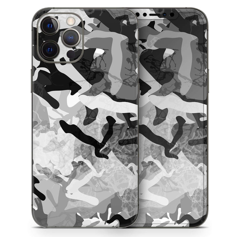 Design Skinz Desert Snow Camouflage V2 - Full Body Skin Decal Wrap Kit Compatible with The Apple iPhone 12 Pro Max (Full-Body, Screen Trim & Back Glass Skin)