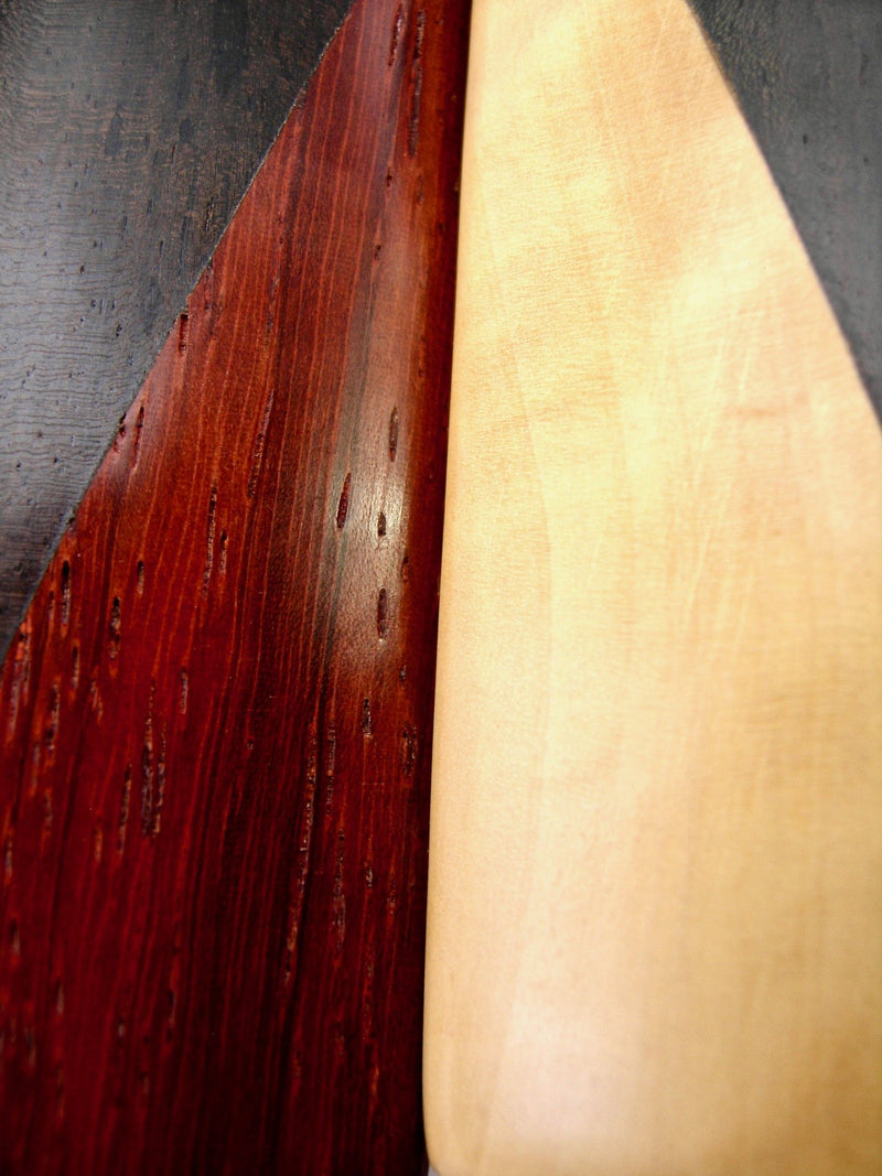 Pea Patch Minstrel-style Laminated “Tri-tone” Boxwood-Ebony-Padauk Bones (Wide) Wide